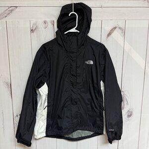 The North Face HyVent Rain Jacket Women’s XL Black/White Waterproof EUC